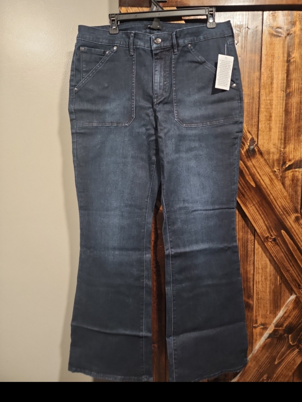 H by Halston Womens Dark Blue Jeans